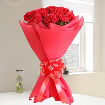 Red Carnation Bouquet 